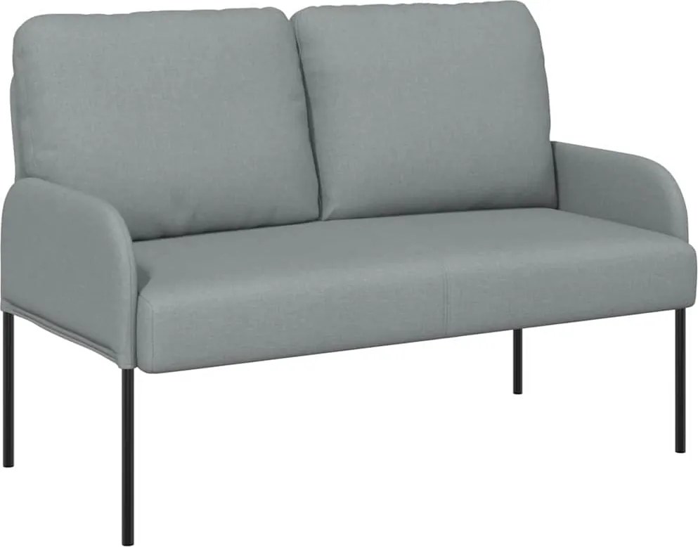 vidaXL Kanapék párnával 110cm Világosszürke Furnér