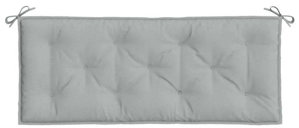 2 db melange világosszürke szövet kerti padpárna 120 x 50 x 7cm