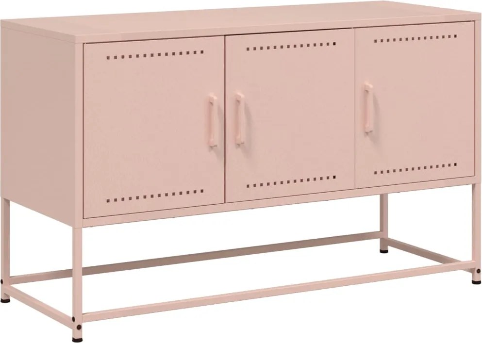 vidaXL rózsaszín acél TV-szekrény 100,5x39x60,5 cm