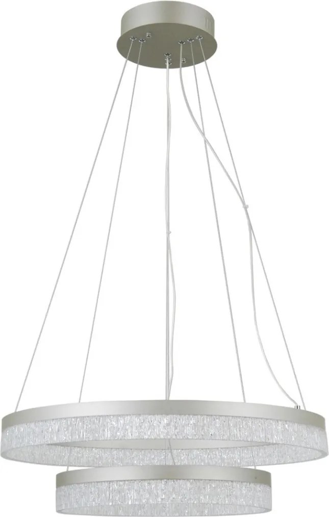 Italux Pantal PND-34533-2L-SILV Függőlámpa 2x36W/LED 3000K/4000K/6000K IP20