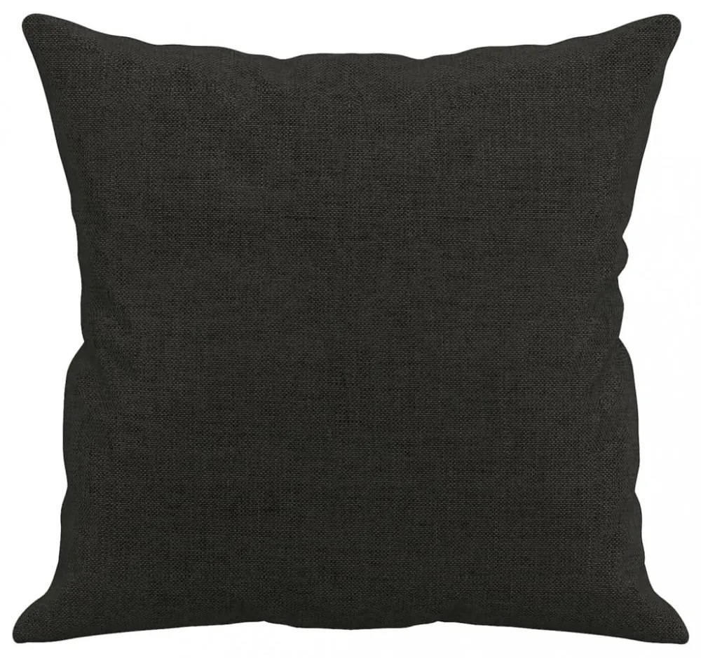 2 db fekete szövet díszpárna 40 x 40 cm