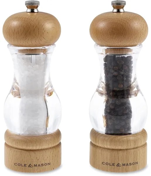 Cole&Mason - Só- és borsdaráló készlet BÜKK 2 db bükk 16,5 cm