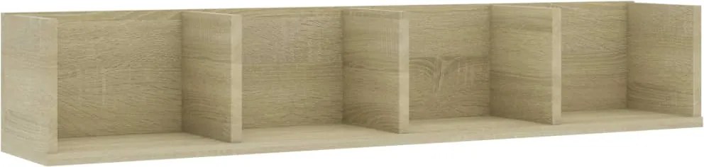 vidaXL sonoma tölgy szerelt fa CD-tartó fali polc 100x18x18 cm