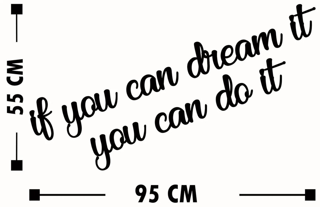 Fa fali dekoráció, If You Can Dream It You Can Do It