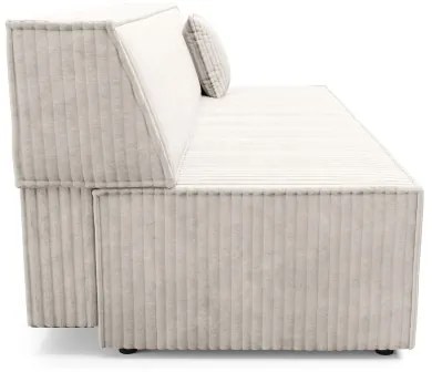 Kihúzható, tárolóval ellátott háromszemélyes TERAMO kanapé, bézs