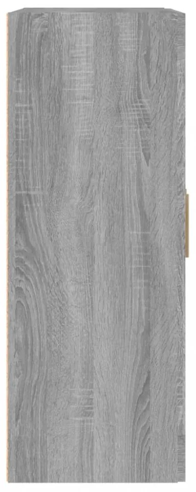 szürke sonoma színű szerelt fa faliszekrény 69,5 x 32,5 x 90 cm