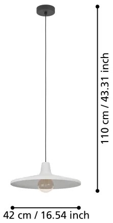 Eglo 900833 - Csillár zsinóron MINIERE 1xE27/40W/230V