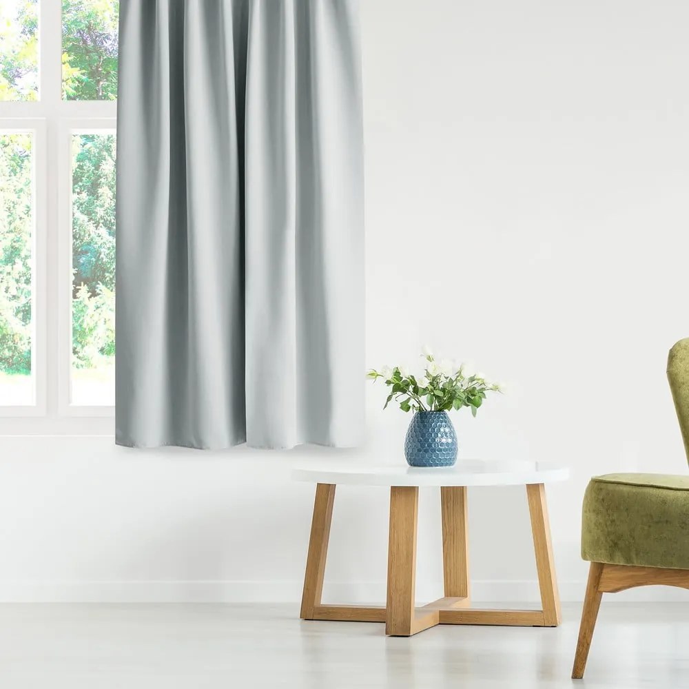 Világosszürke sötétítő függöny 140x270 cm Eyelets – Restilo