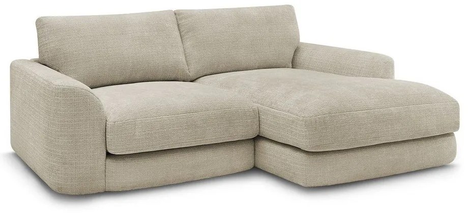 Bézs zsenília sarokkanapé (jobb oldali-heverő résszel) Leonore – Bobochic Paris