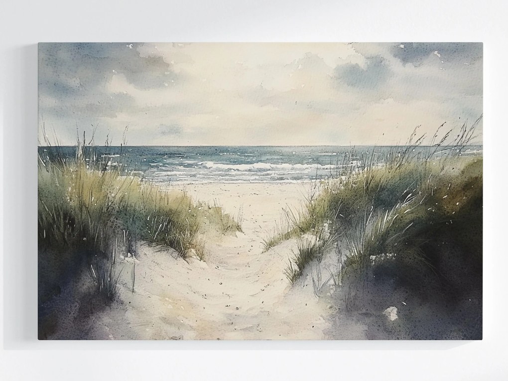 Vászonkép Canvas Tájkép Tengerpart Hullámok Ösvény Séta Kilátás 120x80