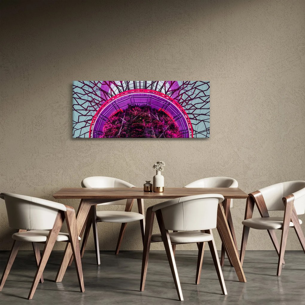 Absztrakt kép - lila ágak (120x50 cm)