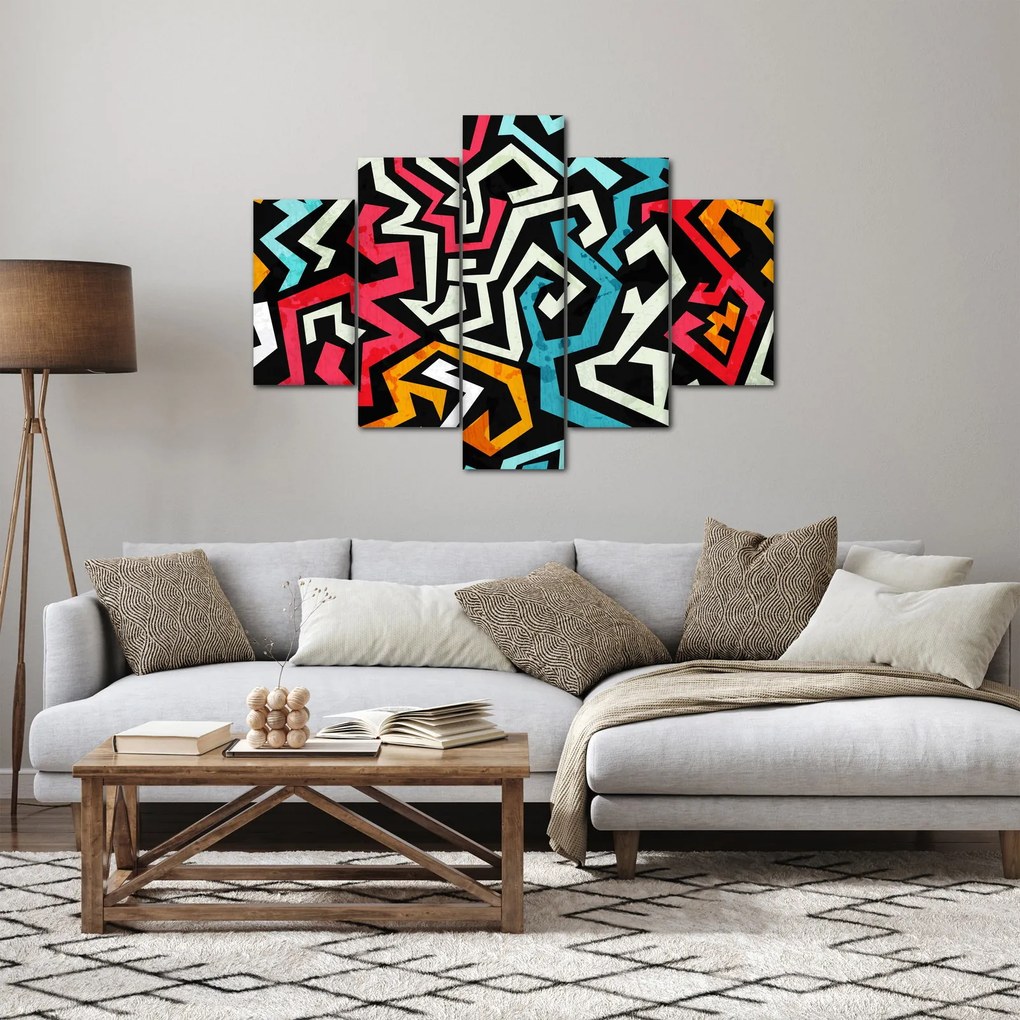 Grafikus absztrakciós kép (150x105 cm)