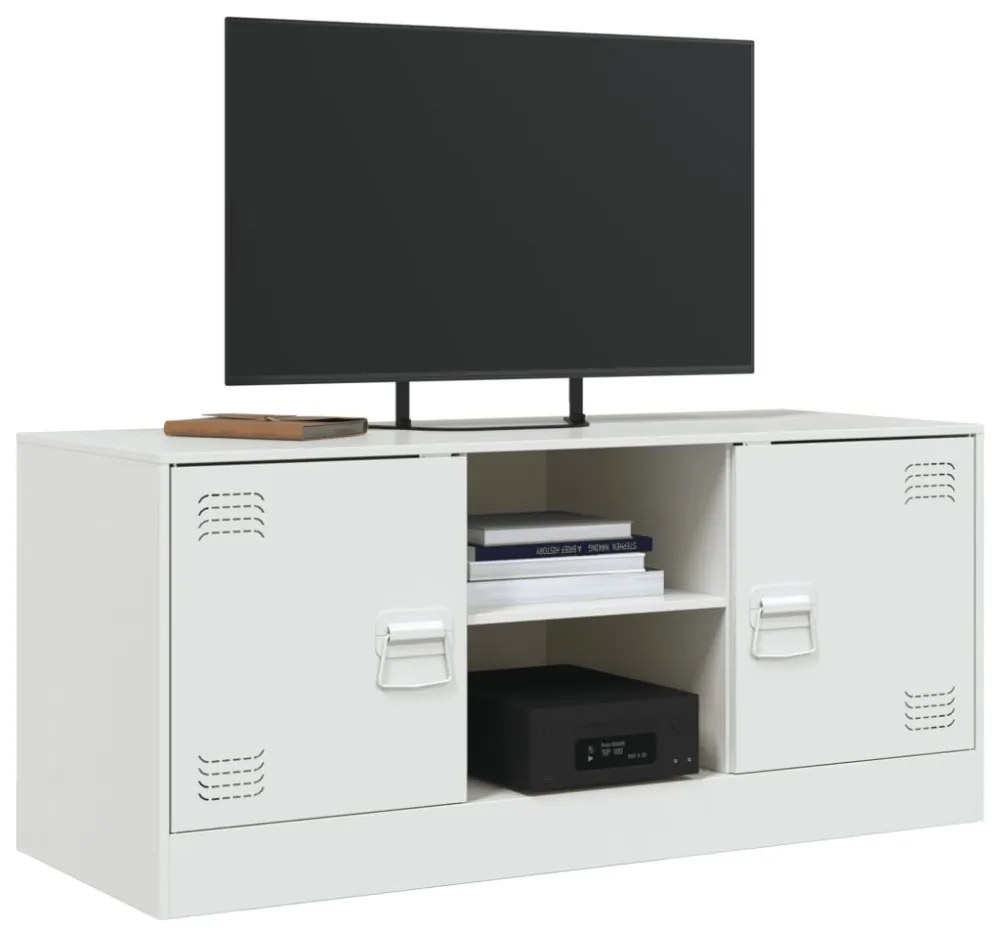 fehér acél TV-szekrény 99 x 39 x 44 cm