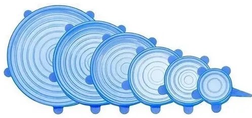 Szilikon fedő szett az edényekre - 6 db