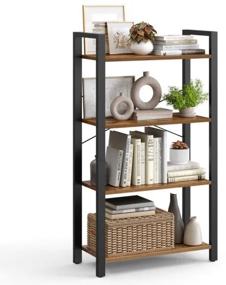 NAVARO könyvespolc barna/fekete
