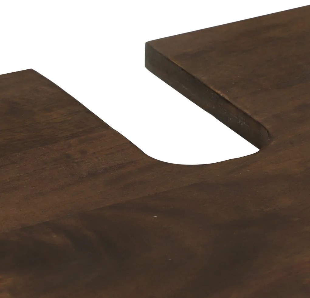 vidaXL Fürdőszobai mosdószekrény polcokkal Dió 62 x 33 x 58 cm Faanyag