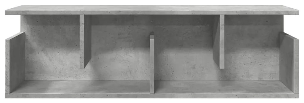 betonszürke szerelt fa faliszekrény 100 x 20 x 30 cm