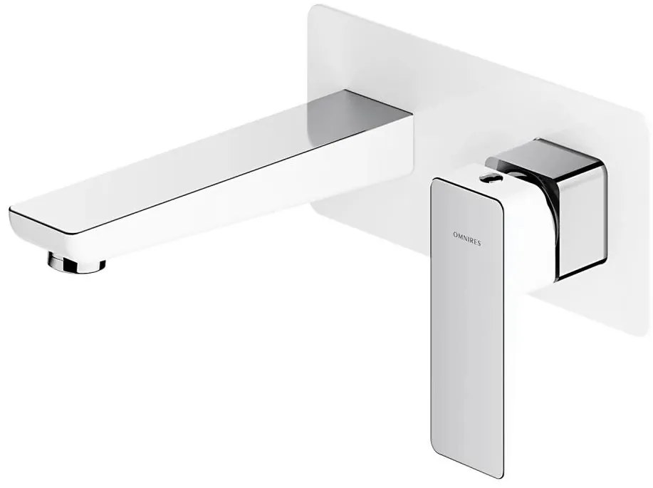 OMNIRES PM7415CRB PARMA mosdó csaptelep falba építhető króm/fehér