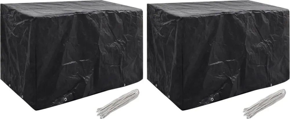 vidaXL 2 db kerti bútor huzat 8 fűzőlyukkal 140 x 70 x 90 cm