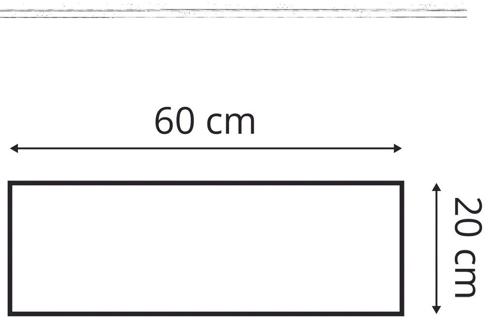 Kárpitozott panel - Téglalap - 60x20cm Szín: Fekete