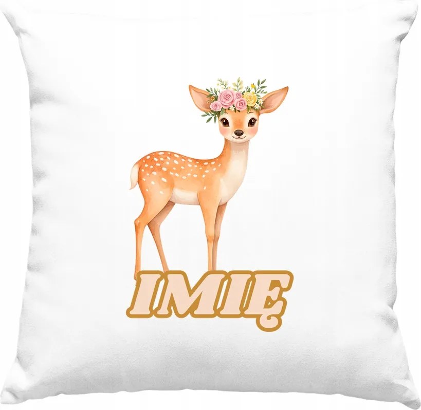 Gyerek párna Sarenka Virágok +Név Fehér