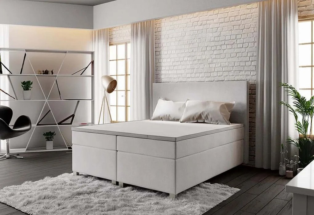 ASSAR boxspring ágy 160x200, bézs
