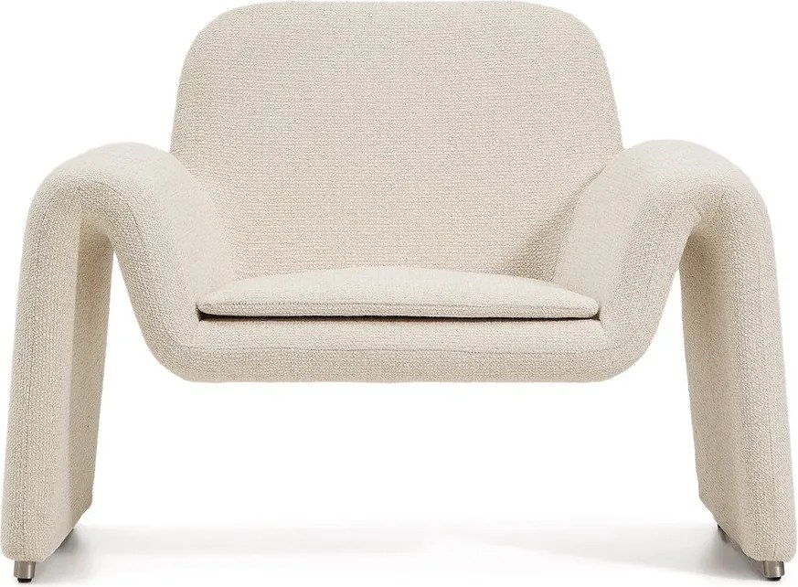 Bézs zsenília fotel Melvia – Kave Home