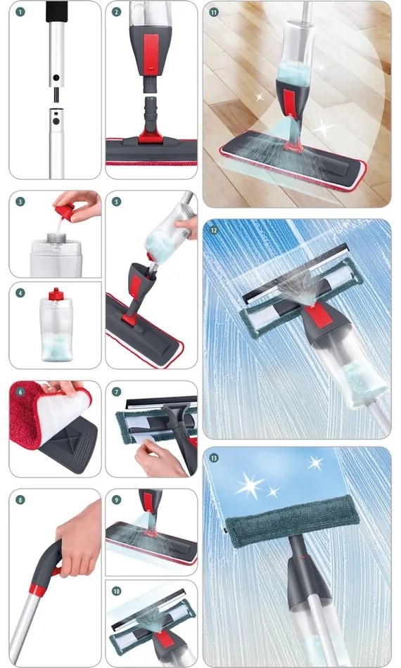 Lamart LT8027 mopszett Spray, mop és simító