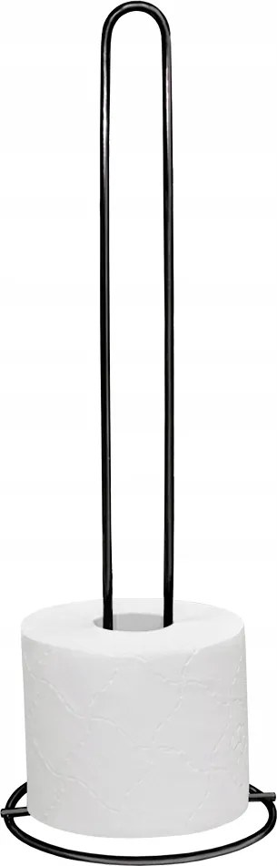 Könnyű Wc-papír Tartó Állvány Tartalék Fekete Acél Szabadon Álló Robusztus
