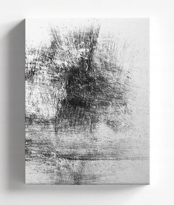 Vászonkép 60x80 db Absztrakt fekete-fehér szürke minimalizmus C039