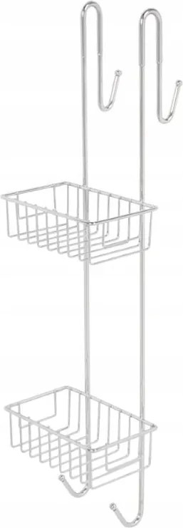 Függesztett zuhanytartó polc két szinten króm