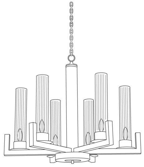 Kolarz 6009.80630 - Csillár láncon RAGGIO 6xE14/25W/230V 24K arany