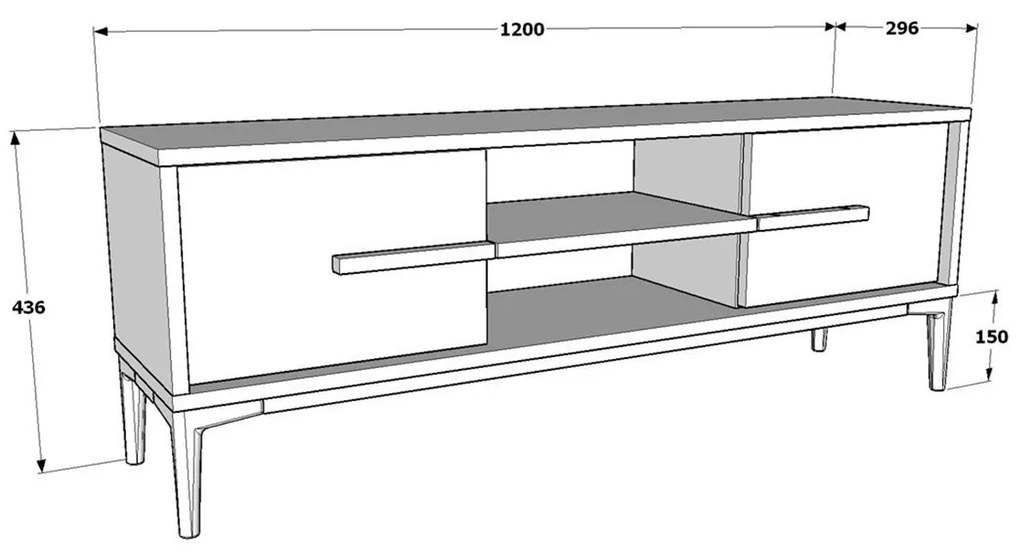TV asztal Eslem Oak