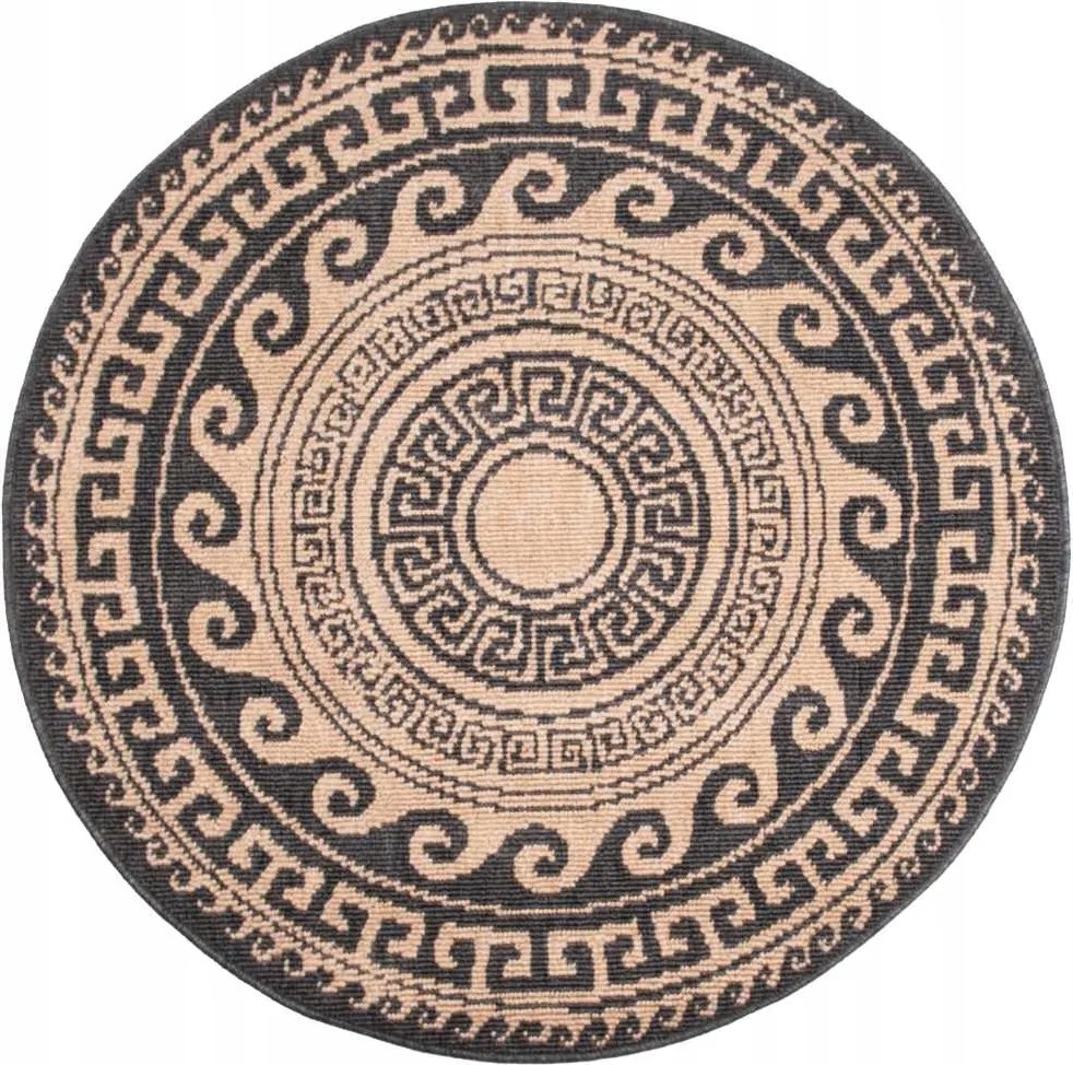 Delmar teraszszőnyeg görög elegancia barna 80cm kör