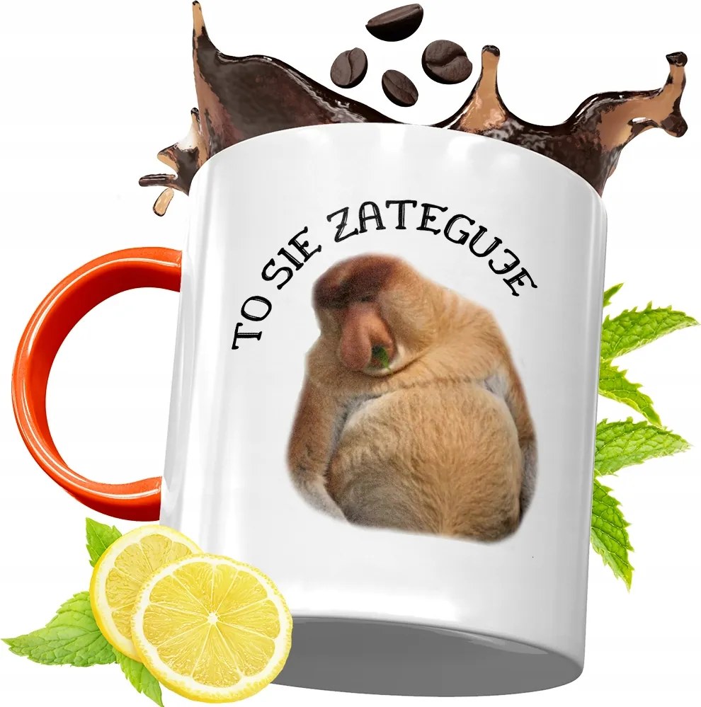 Narancssárga Bögre Vicces Janusz Hordozó Ajándék fényképes nyomtatással