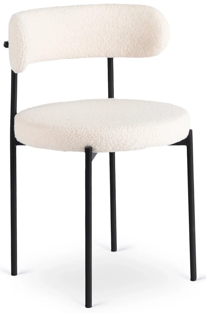 Étkezőszék TULSA krémszínű boucle szövet