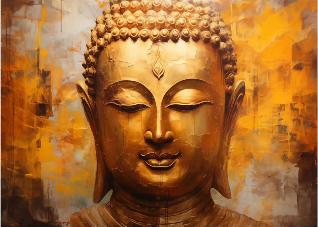 Üveg kép - Buddha, olajfestmény (70x50 cm)