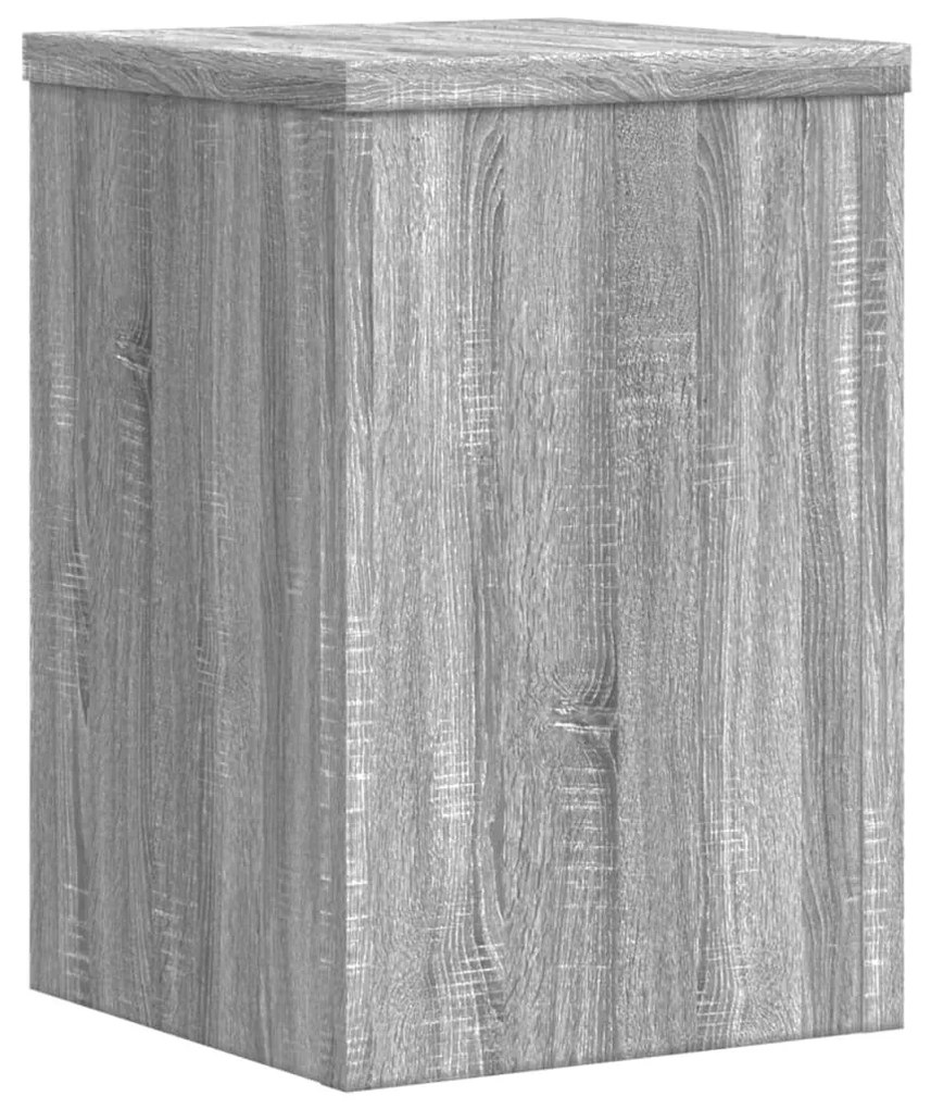 2 db szürke sonoma szerelt fa növénytartó állvány 25x25x35 cm