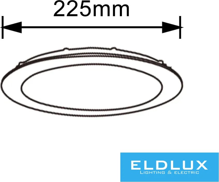 UNIVERSO Kör alakú süllyesztett LED panel 18w 1800lm CCT/kap. 120° IP20 Fehér D221mm kivágás:D206mm 3év