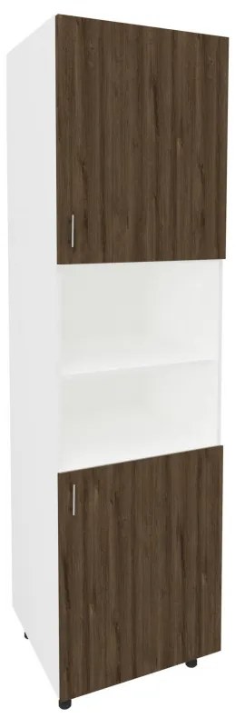 Benita Magas konyhaszekrény Bronz Tölgy-Fehér 60x57x210 cm N