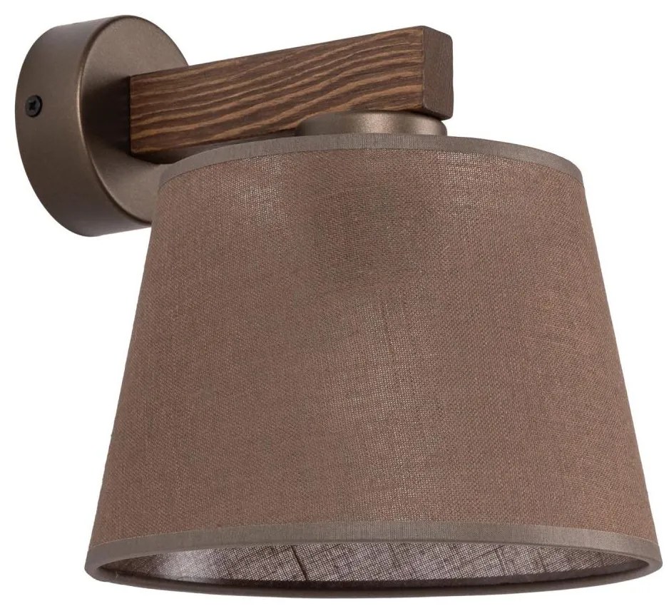 Brilagi - Fali lámpa LATTE 1xE27/15W/230V fenyő/barna