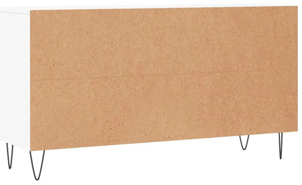 fehér szerelt fa cipőpolc 102x35x55 cm