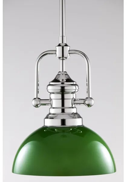 Jupiter 2071 - PLATINO rúdon függő csillár 1xE27/15W/230V zöld/fényes króm