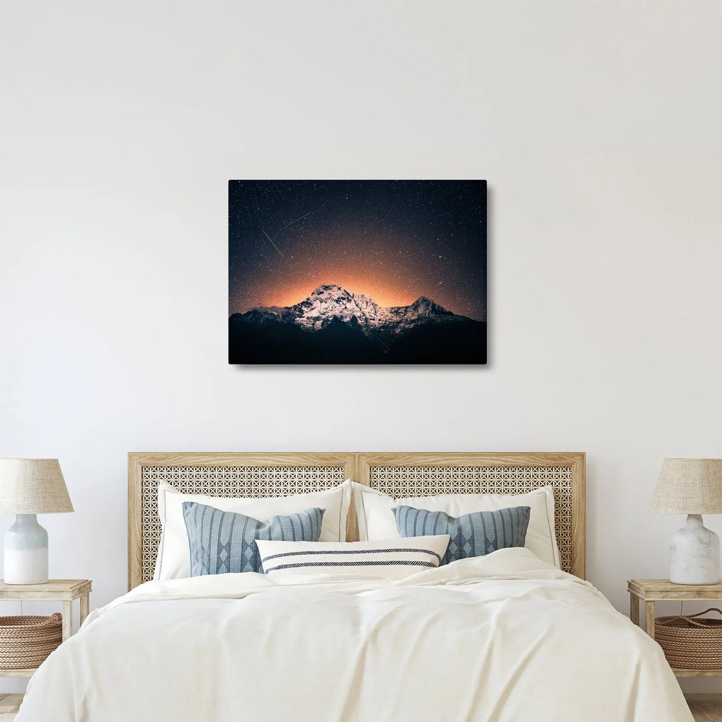 A csillagos ég, a hegyekkel képe (70x50 cm)