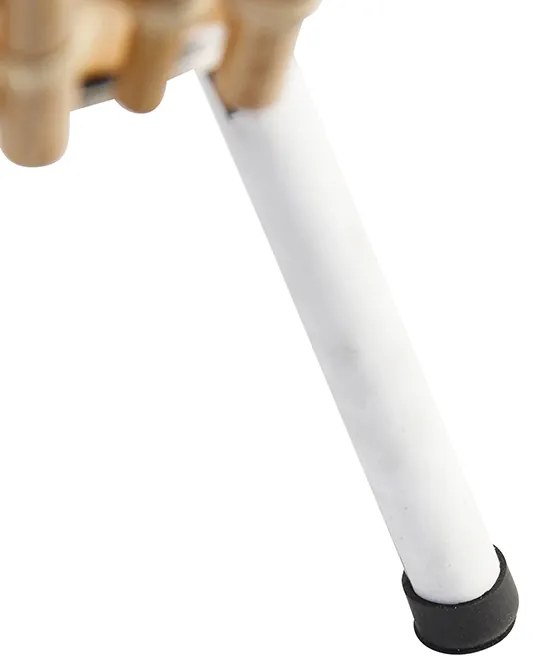 Rusztikus asztali lámpa állványon bambuszból fehérrel - Canna Capsule