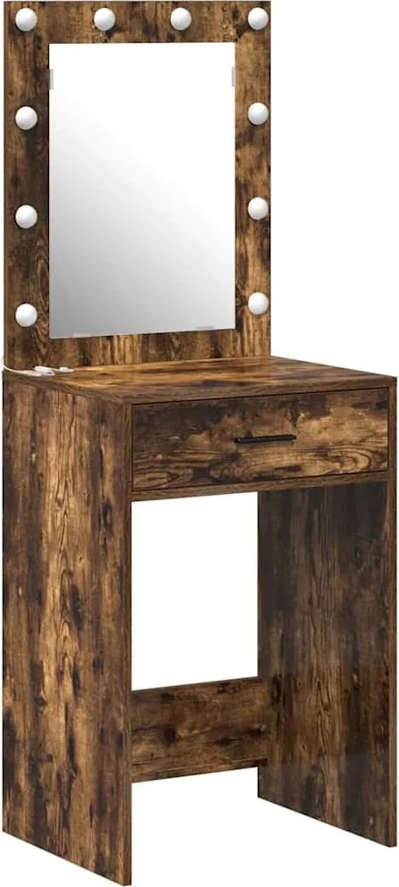 vidaXL Öltözködőasztal fiókkal Füstölt tölgy 50 x 41 x 135 cm Faanyag