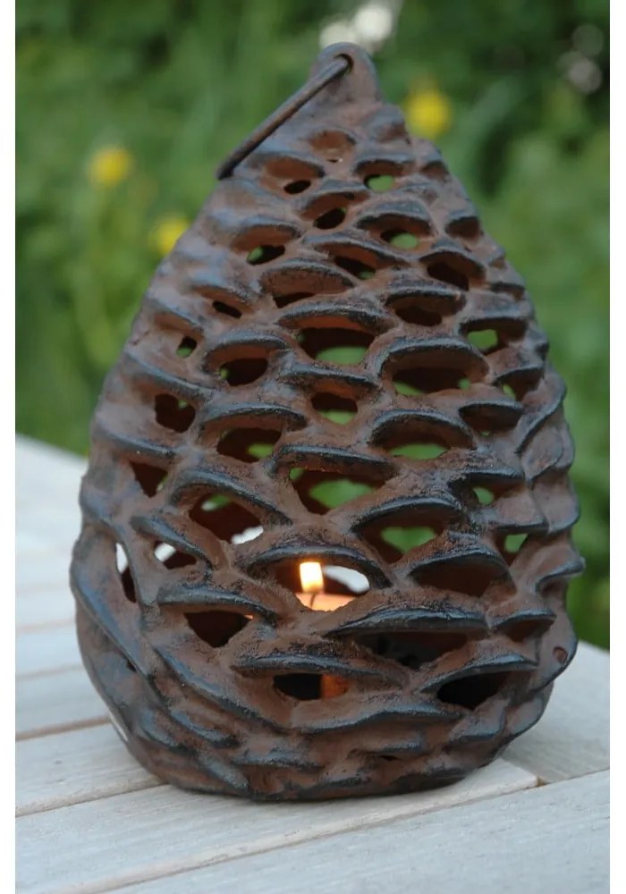 Fém lámpás (magasság 18 cm) Pine Cone – Esschert Design