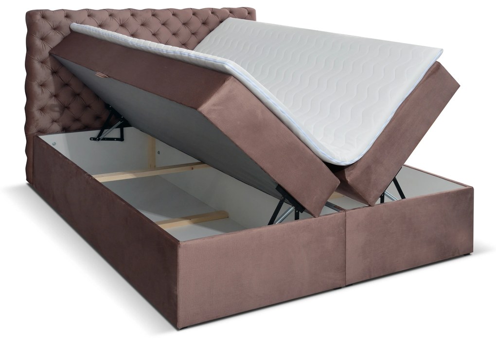 Franciaágy Boxspring 160 cm Orimis (rózsaszín). 1033230