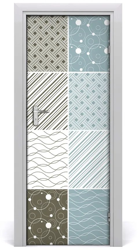 Ajtó tapéta geometrikus minták 95x205 cm