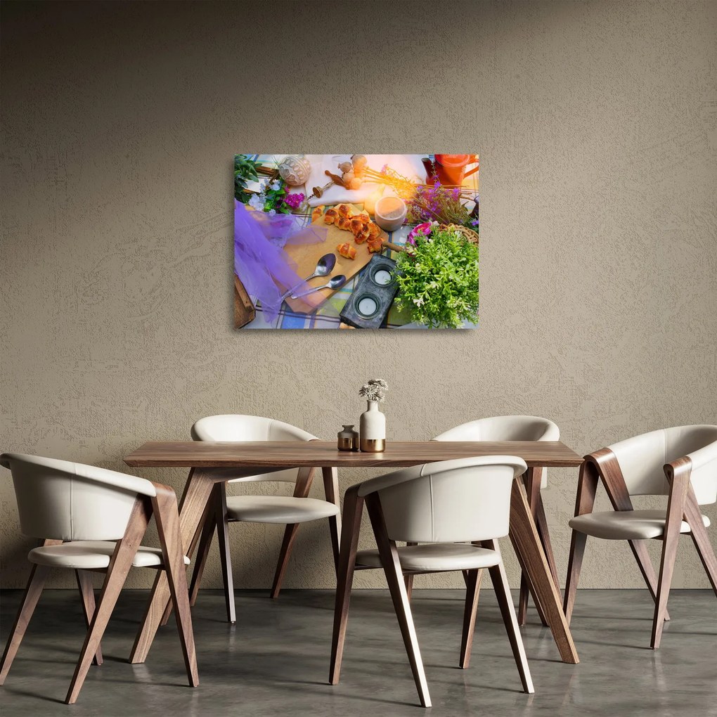 Kép - nyári piknik (üvegen) (70x50 cm)